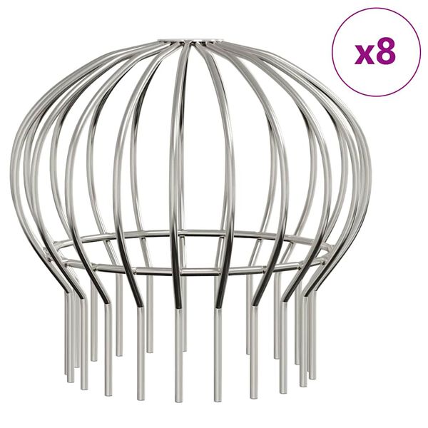 vidaXL Vihmaveerennide Lehtede T&otilde;kkepuu 8 pcs H&otilde;bedane 160 mm