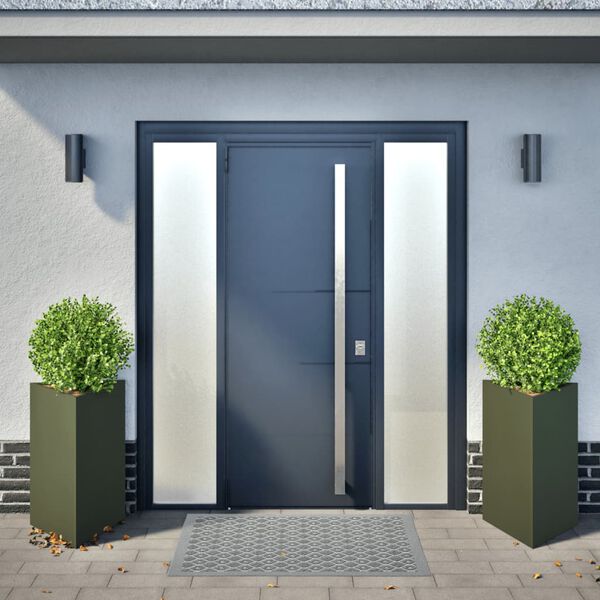 vidaXL aia taimekastid 2 tk, roheline, kolmnurk, 50x43x75 cm, teras