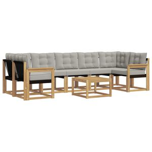 vidaXL V&auml;li diivanikomplekt padjaga 8 pcs Valge ja helehall