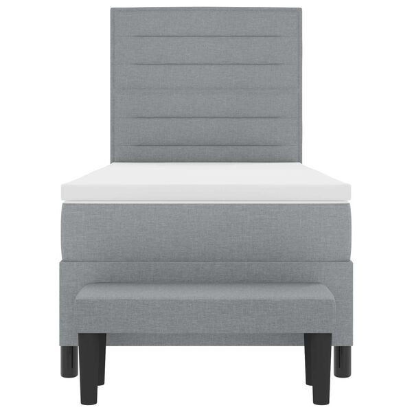 vidaXL Karbi vedrumadrats madratsiga peaga Helehall 90 x 190 cm kangas