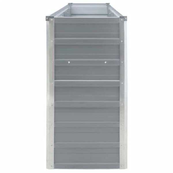 vidaXL k&otilde;rge peenrakast 320 x 40 x 77 cm, tsingitud teras, hall