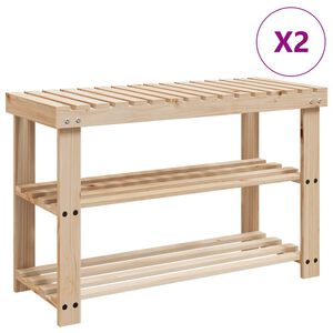 vidaXL jalatsiriiul pingiga 2 tk, t&auml;ispuidust