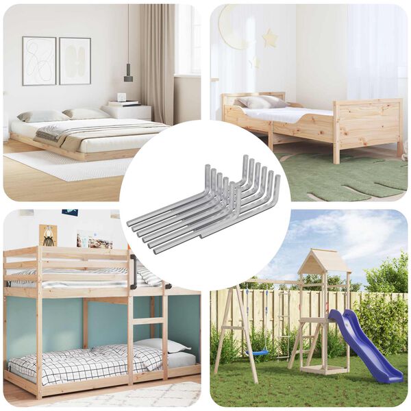 vidaXL Kuusnurkne V&otilde;ti 12 pcs H&otilde;bedane 32 x 86 mm Teras