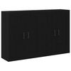 vidaXL Seinale kinnitatav kapp 2 pcs Must tamm 69,5 x 34 x 90 cm