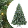 vidaXL Tehisj&otilde;ulupuu koos 300 LED-iga Roheline 210 cm PE ja PVC
