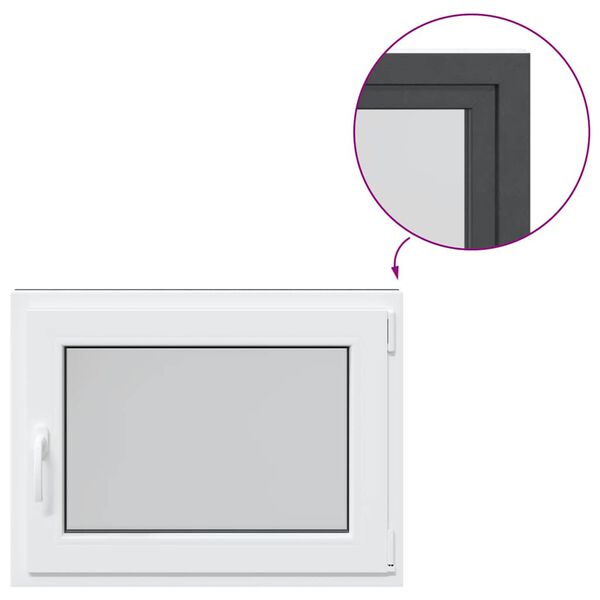 vidaXL keldriaken "RISOR" 80x70 cm kallutatav ja p&ouml;&ouml;rdavatav, DIN, parempoolne, antratsiit