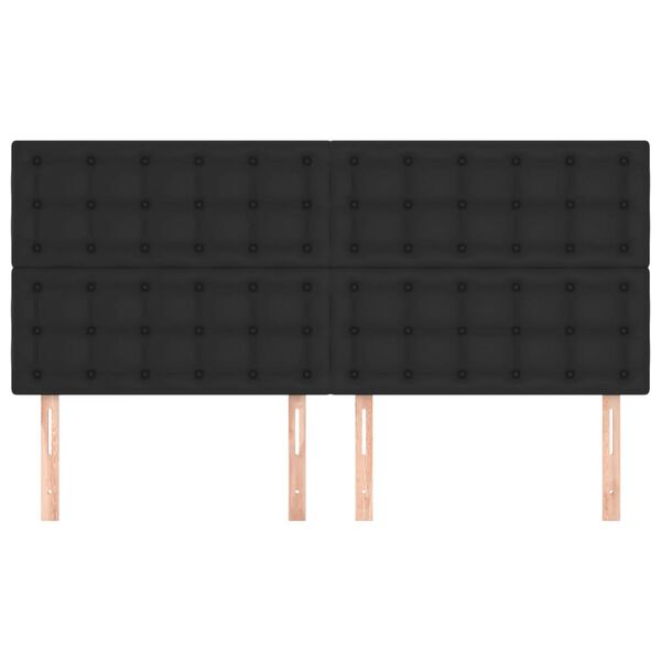 vidaXL peatsiplaat, must, 200 x 5 x 118/128 cm, kunstnahk