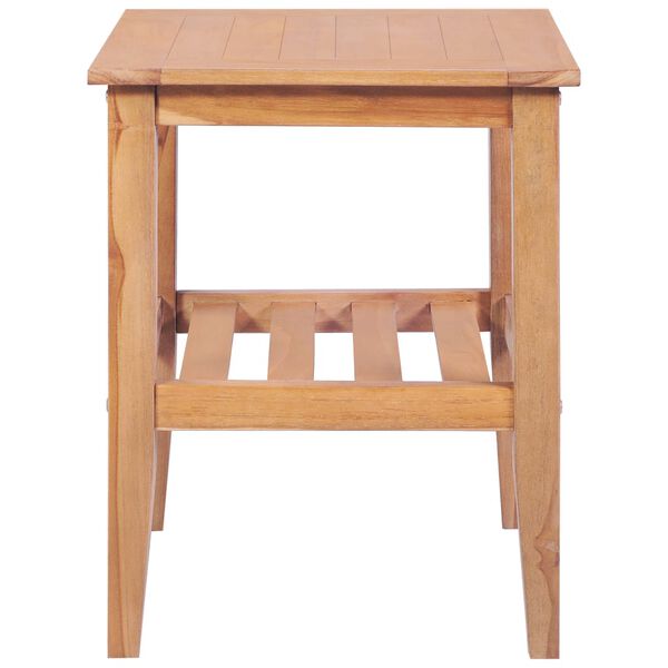 vidaXL kohvilaud tugevast tiikpuust, 40x40x50 cm, kandiline, tiikpuu