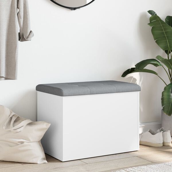 vidaXL hoiupink, valge, 62 x 42 x 45 cm, t&ouml;&ouml;deldud puit