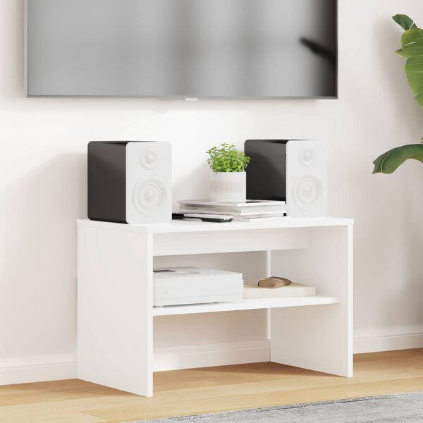 vidaXL Telerikapp Valge 60 x 35 x 40 cm Tehispuit