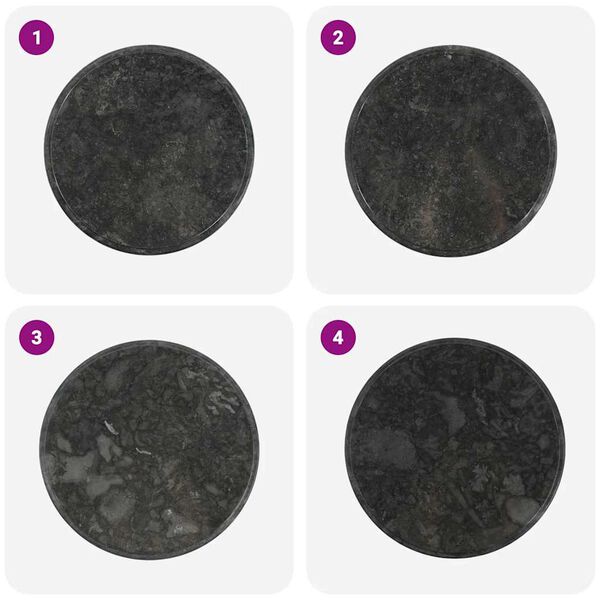 vidaXL lauaplaat, must, &Oslash; 60 x 2,5 cm, marmor