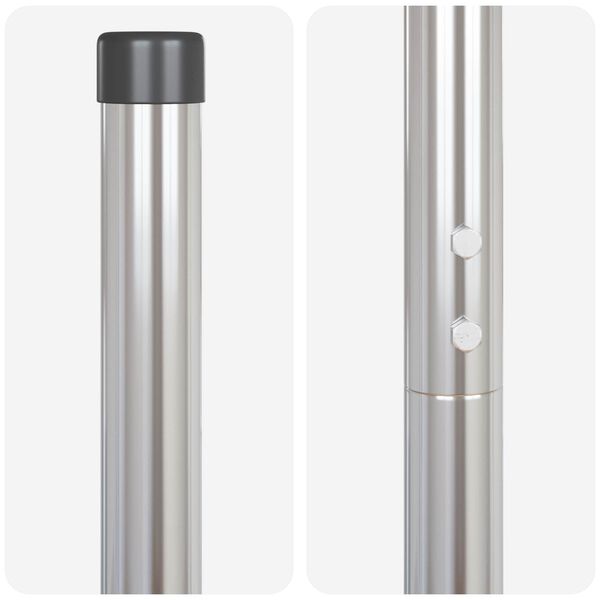 vidaXL Aiapost 2 pcs H&otilde;bedane Pulberv&auml;rvitud Teras