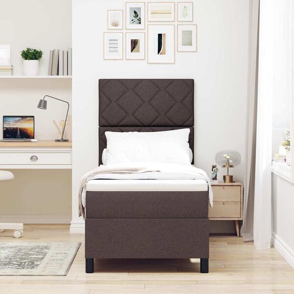 vidaXL Karbi vedrumadrats madratsiga Tume pruun 80 x 200 cm kangas