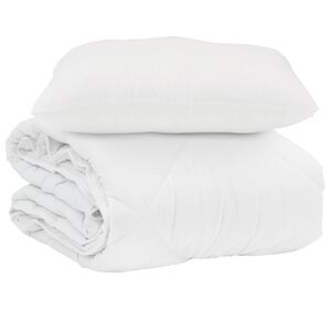 vidaXL Suvised teki padjaga 2 pcs Valge Mikrofiiber