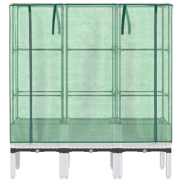 vidaXL taimekast kasvuhoonekattega, rotangi välimus, 120 x 40 x 140 cm