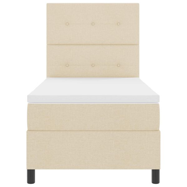 vidaXL Karbi vedrumadrats madratsiga LEDiga cream 90 x 190 cm kangas