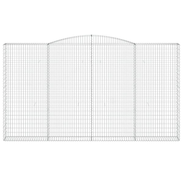 vidaXL kaarekujulised gabioonkorvid 7 tk, 400x30x220/240 cm, raud