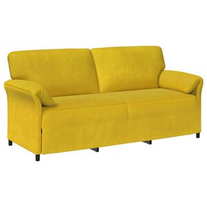 vidaXL 3-kohaline diivan Kollane 198 x 83 x 95 cm Samet