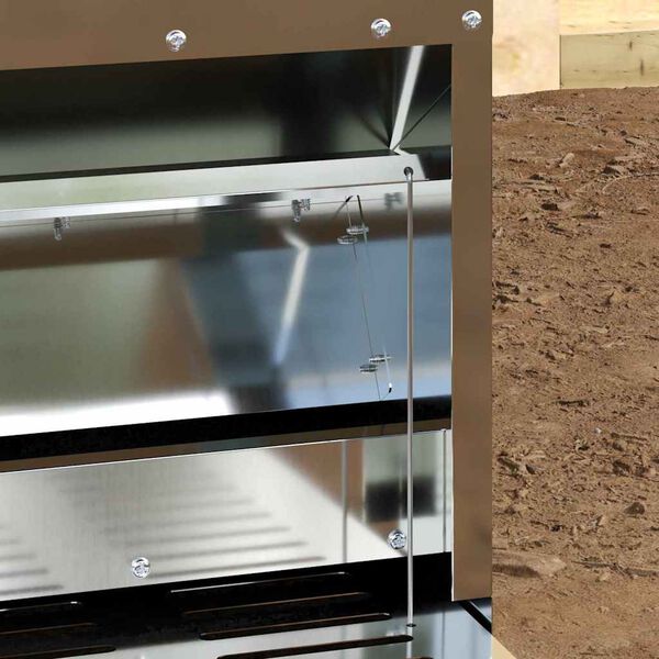 vidaXL Kana rattasöötja Hõbedane 25 x 42 x 40 cm Tsinkteras