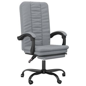 vidaXL reguleeritav kontoritool, helehall, kangas