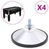 vidaXL jalgpallilaua jalad 4 tk, kroom M10