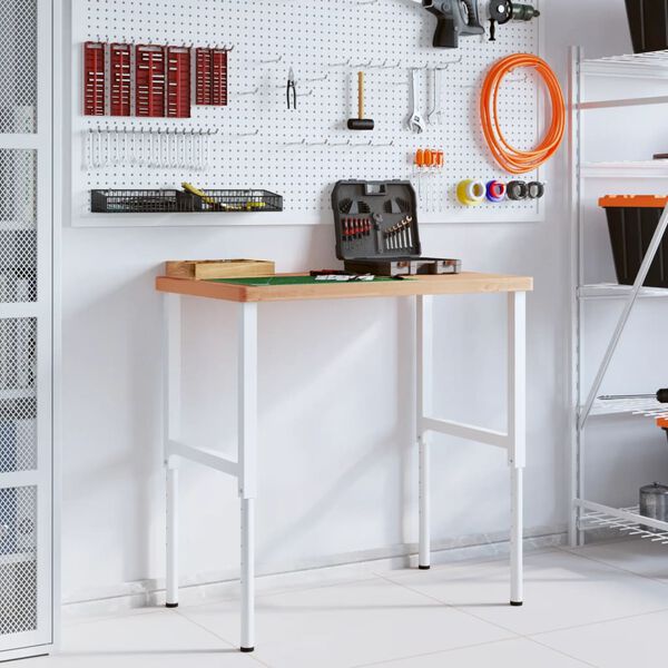 vidaXL t&ouml;&ouml;laud, 100 x 60 x (73-99,5) cm, p&ouml;&ouml;k, ristk&uuml;likukujuline