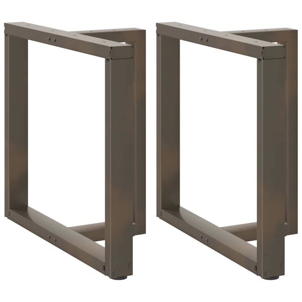 vidaXL s&ouml;&ouml;gilaua jalad, T-kujulised, 2 tk, mustad, 80 x 35 x (72&ndash;73) cm, teras