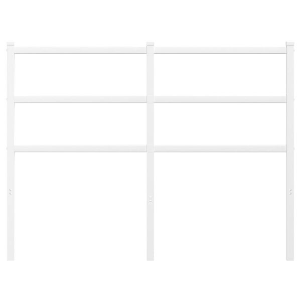 vidaXL metallist voodipeats, valge, 120 cm