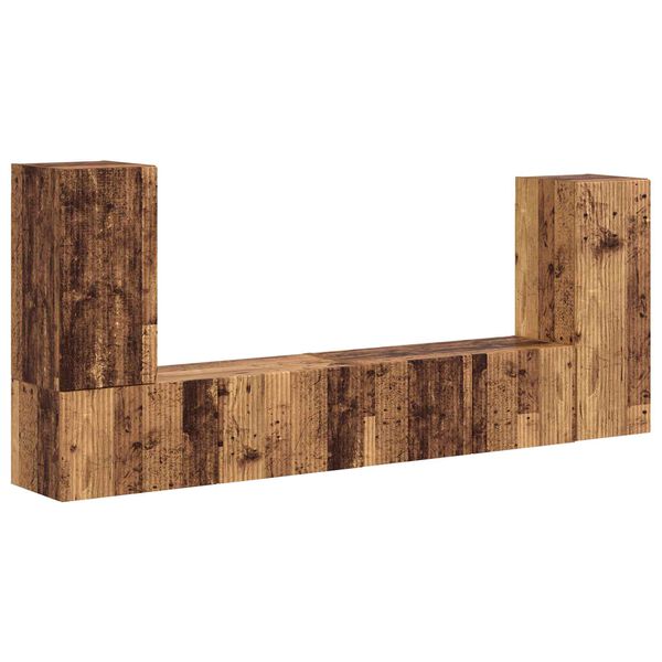 vidaXL Telerikapi komplekt 4 pcs Vana puit Tehispuit