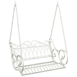 vidaXL Kiikpink Teras 109 x 75 x 59 cm Antikvalge