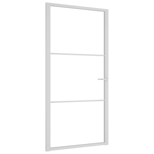 vidaXL siseuks, 102,5 x 201,5 cm, valge, ESG-klaas ja alumiinium