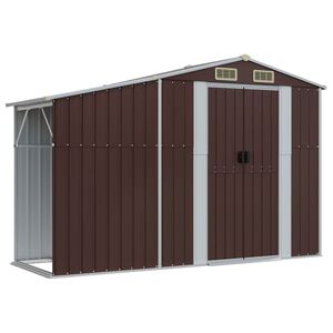 vidaXL aiakuur, pruun, 277 x 93 x 179 cm, tsingitud teras
