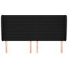 vidaXL voodipeats servadega, must, 203x23x118/128 cm, kangas