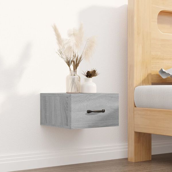 vidaXL seinale kinnitatavad &ouml;&ouml;kapid 2 tk, hall Sonoma tamm, 35x35x20cm