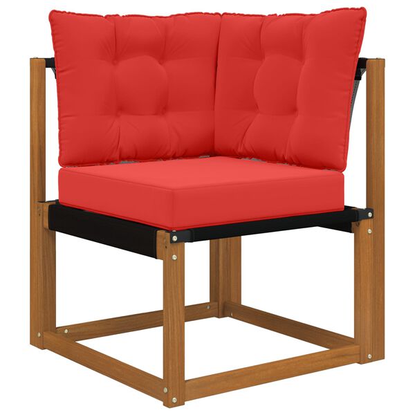 vidaXL V&auml;lim&ouml;&ouml;blitugi patja 3 pcs Punane Pol&uuml;ester