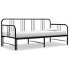 vidaXL lahtik&auml;iv diivanvoodiraam must metall 90 x 200 cm