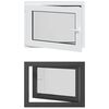 vidaXL Keldriakendus RISOR 80 x 70 cm PVC ja klaas Antratsiit