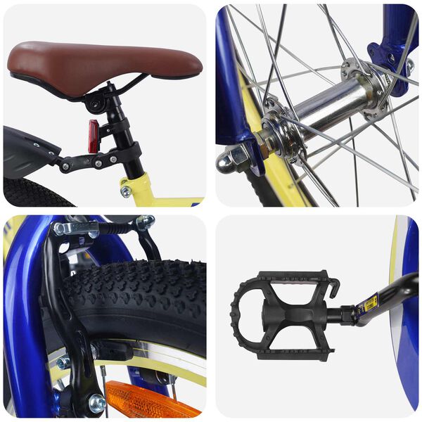 vidaXL Laste Bike 18 Tolli 5-7 aastastele Kollane