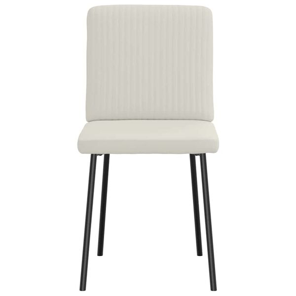 vidaXL söögitoolid 4 tk, kreemjas, samet