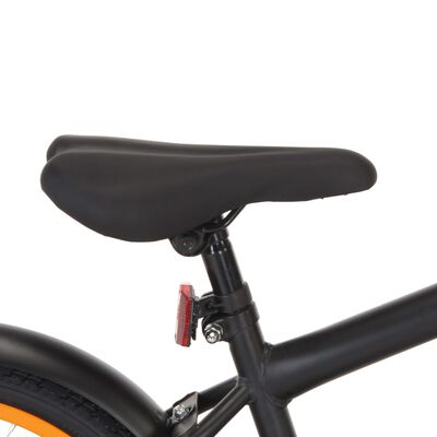 vidaXL laste jalgratas esipakiraamiga, 18'', must ja oranž