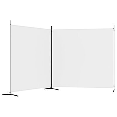 vidaXL 2 paneeliga ruumijagaja, valge, 348 x 180 cm, kangas