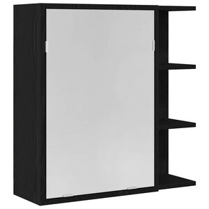 vidaXL Vannitoa peeglikapp Must tamm 62,5 x 20,5 x 64 cm Tehispuit