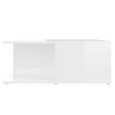 vidaXL kõrgläikega kohvilaud, valge, 80x80x31 cm, puitlaastplaat