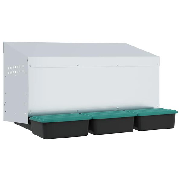 vidaXL kanade pesakast 3 sektsiooniga seinale kinnitatav tsingitud terasest