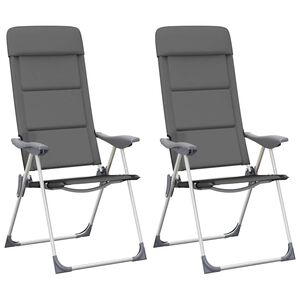 vidaXL matkatoolid 2 tk, hall, 58 x 69 x 111 cm, alumiinium