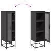 vidaXL Highboard Black 36x39x123 cm K&uuml;lmvaltsitud teras