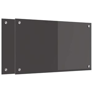 vidaXL K&ouml;&ouml;giseina paneel 2 pcs Tumehall 70 x 40 cm karastatud klaas