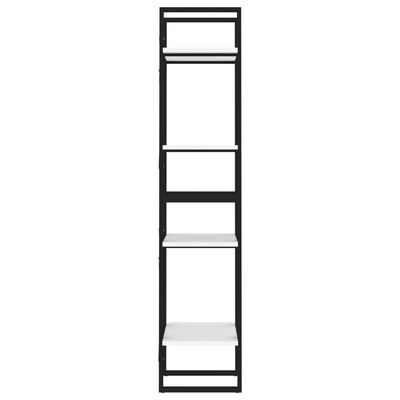 vidaXL 4-korruseline raamaturiiul, valge, 40x30x140 cm, puitlaastplaat