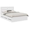 vidaXL Voodi raam sahtliga peaga Valge 150 x 200 cm Inseneripuit
