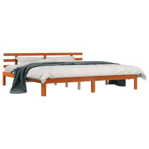 vidaXL Voodi raam Vahapruun 203.5 x 205.5 x 69.5 cm Soe puu, m&auml;nni